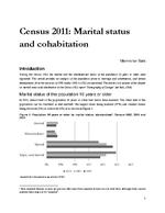 Census 2011: Marital Status and Cohabitation